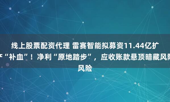 线上股票配资代理 雷赛智能拟募资11.44亿扩产“补血”!净利“原地踏步”,应收账款悬顶暗藏风险