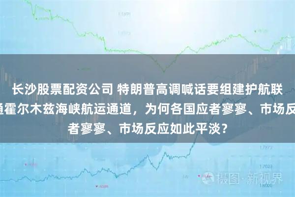 长沙股票配资公司 特朗普高调喊话要组建护航联盟，全力打通霍尔木兹海峡航运通道，为何各国应者寥寥、市场反应如此平淡？